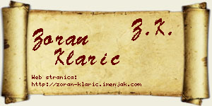 Zoran Klarić vizit kartica